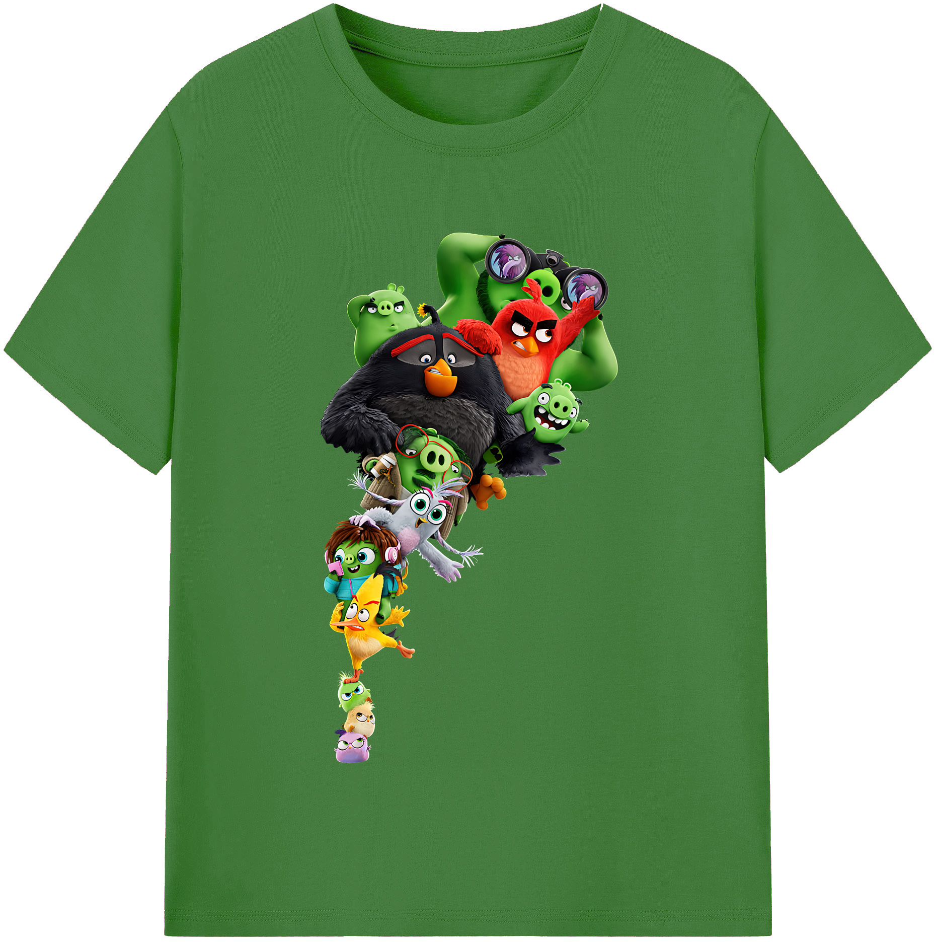 （画像用） Angry Birds アングリーバード レディースカジュアルプリントTシャツ（綿100％）